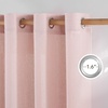 image:imageNICETOWN Semi Sheer Linen Burlap Curtains for Windows 96 inch Length 2 Panels Grommet Semi Sheer Balance Privacy Added with Light Filtering Vertical Drapes for BedroomLiving Room W55 x L96Light Pink