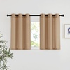 image:imageNICETOWN Semi Sheer Linen Burlap Curtains for Windows 96 inch Length 2 Panels Grommet Semi Sheer Balance Privacy Added with Light Filtering Vertical Drapes for BedroomLiving Room W55 x L96Camel