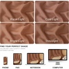 image:imageNICETOWN Semi Sheer Linen Burlap Curtains for Windows 96 inch Length 2 Panels Grommet Semi Sheer Balance Privacy Added with Light Filtering Vertical Drapes for BedroomLiving Room W55 x L96Caramel