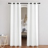 image:imageNICETOWN Semi Sheer Linen Burlap Curtains for Windows 96 inch Length 2 Panels Grommet Semi Sheer Balance Privacy Added with Light Filtering Vertical Drapes for BedroomLiving Room W55 x L96White