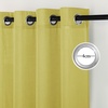 image:imageNICETOWN Semi Sheer Linen Burlap Curtains for Windows 96 inch Length 2 Panels Grommet Semi Sheer Balance Privacy Added with Light Filtering Vertical Drapes for BedroomLiving Room W55 x L96Bright Yellow