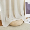 image:imageNICETOWN Semi Sheer Linen Burlap Curtains for Windows 96 inch Length 2 Panels Grommet Semi Sheer Balance Privacy Added with Light Filtering Vertical Drapes for BedroomLiving Room W55 x L96Natural
