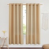 image:imageNICETOWN Semi Sheer Linen Burlap Curtains for Windows 96 inch Length 2 Panels Grommet Semi Sheer Balance Privacy Added with Light Filtering Vertical Drapes for BedroomLiving Room W55 x L96Burlap