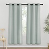 image:imageNICETOWN Semi Sheer Linen Burlap Curtains for Windows 96 inch Length 2 Panels Grommet Semi Sheer Balance Privacy Added with Light Filtering Vertical Drapes for BedroomLiving Room W55 x L96Sage Green