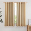 image:imageNICETOWN Semi Sheer Linen Burlap Curtains for Windows 96 inch Length 2 Panels Grommet Semi Sheer Balance Privacy Added with Light Filtering Vertical Drapes for BedroomLiving Room W55 x L96Burlap