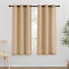 image:imageNICETOWN Semi Sheer Linen Burlap Curtains for Windows 96 inch Length 2 Panels Grommet Semi Sheer Balance Privacy Added with Light Filtering Vertical Drapes for BedroomLiving Room W55 x L96Burlap