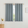 image:imageNICETOWN Semi Sheer Linen Burlap Curtains for Windows 96 inch Length 2 Panels Grommet Semi Sheer Balance Privacy Added with Light Filtering Vertical Drapes for BedroomLiving Room W55 x L96Stone Blue
