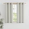 image:imageNICETOWN Semi Sheer Linen Burlap Curtains for Windows 96 inch Length 2 Panels Grommet Semi Sheer Balance Privacy Added with Light Filtering Vertical Drapes for BedroomLiving Room W55 x L96Grey