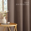 image:imageNICETOWN Semi Sheer Linen Burlap Curtains for Windows 96 inch Length 2 Panels Grommet Semi Sheer Balance Privacy Added with Light Filtering Vertical Drapes for BedroomLiving Room W55 x L96Brown
