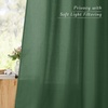 image:imageNICETOWN Semi Sheer Linen Burlap Curtains for Windows 96 inch Length 2 Panels Grommet Semi Sheer Balance Privacy Added with Light Filtering Vertical Drapes for BedroomLiving Room W55 x L96Olive Green