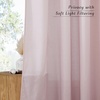 image:imageNICETOWN Semi Sheer Linen Burlap Curtains for Windows 96 inch Length 2 Panels Grommet Semi Sheer Balance Privacy Added with Light Filtering Vertical Drapes for BedroomLiving Room W55 x L96Blush Pink