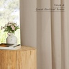 image:imageNICETOWN Semi Sheer Linen Burlap Curtains for Windows 96 inch Length 2 Panels Grommet Semi Sheer Balance Privacy Added with Light Filtering Vertical Drapes for BedroomLiving Room W55 x L96Taupe