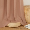 image:imageNICETOWN Semi Sheer Linen Burlap Curtains for Windows 96 inch Length 2 Panels Grommet Semi Sheer Balance Privacy Added with Light Filtering Vertical Drapes for BedroomLiving Room W55 x L96Terracotta