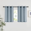 image:imageNICETOWN Semi Sheer Linen Burlap Curtains for Windows 96 inch Length 2 Panels Grommet Semi Sheer Balance Privacy Added with Light Filtering Vertical Drapes for BedroomLiving Room W55 x L96Stone Blue