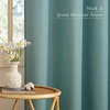 image:imageNICETOWN Semi Sheer Linen Burlap Curtains for Windows 96 inch Length 2 Panels Grommet Semi Sheer Balance Privacy Added with Light Filtering Vertical Drapes for BedroomLiving Room W55 x L96Greyish Blue