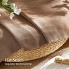 image:imageNICETOWN Semi Sheer Linen Burlap Curtains for Windows 96 inch Length 2 Panels Grommet Semi Sheer Balance Privacy Added with Light Filtering Vertical Drapes for BedroomLiving Room W55 x L96Gold Brown