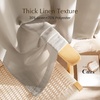 image:imageNICETOWN Semi Sheer Linen Burlap Curtains for Windows 96 inch Length 2 Panels Grommet Semi Sheer Balance Privacy Added with Light Filtering Vertical Drapes for BedroomLiving Room W55 x L96Cocoa Cream