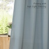 image:imageNICETOWN Semi Sheer Linen Burlap Curtains for Windows 96 inch Length 2 Panels Grommet Semi Sheer Balance Privacy Added with Light Filtering Vertical Drapes for BedroomLiving Room W55 x L96Stone Blue