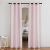 image:imageNICETOWN Semi Sheer Linen Burlap Curtains for Windows 96 inch Length 2 Panels Grommet Semi Sheer Balance Privacy Added with Light Filtering Vertical Drapes for BedroomLiving Room W55 x L96Blush Pink