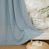 image:imageNICETOWN Semi Sheer Linen Burlap Curtains for Windows 96 inch Length 2 Panels Grommet Semi Sheer Balance Privacy Added with Light Filtering Vertical Drapes for BedroomLiving Room W55 x L96Stone Blue
