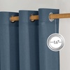 image:imageNICETOWN Semi Sheer Linen Burlap Curtains for Windows 96 inch Length 2 Panels Grommet Semi Sheer Balance Privacy Added with Light Filtering Vertical Drapes for BedroomLiving Room W55 x L96Navy Blue