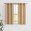 image:imageNICETOWN Semi Sheer Linen Burlap Curtains for Windows 96 inch Length 2 Panels Grommet Semi Sheer Balance Privacy Added with Light Filtering Vertical Drapes for BedroomLiving Room W55 x L96Burlap