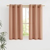 image:imageNICETOWN Semi Sheer Linen Burlap Curtains for Windows 96 inch Length 2 Panels Grommet Semi Sheer Balance Privacy Added with Light Filtering Vertical Drapes for BedroomLiving Room W55 x L96Terracotta