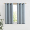 image:imageNICETOWN Semi Sheer Linen Burlap Curtains for Windows 96 inch Length 2 Panels Grommet Semi Sheer Balance Privacy Added with Light Filtering Vertical Drapes for BedroomLiving Room W55 x L96Stone Blue