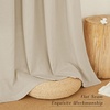 image:imageNICETOWN Semi Sheer Linen Burlap Curtains for Windows 96 inch Length 2 Panels Grommet Semi Sheer Balance Privacy Added with Light Filtering Vertical Drapes for BedroomLiving Room W55 x L96Angora