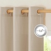 image:imageNICETOWN Semi Sheer Linen Burlap Curtains for Windows 96 inch Length 2 Panels Grommet Semi Sheer Balance Privacy Added with Light Filtering Vertical Drapes for BedroomLiving Room W55 x L96Taupe
