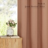 image:imageNICETOWN Semi Sheer Linen Burlap Curtains for Windows 96 inch Length 2 Panels Grommet Semi Sheer Balance Privacy Added with Light Filtering Vertical Drapes for BedroomLiving Room W55 x L96Terracotta