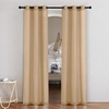 image:imageNICETOWN Semi Sheer Linen Burlap Curtains for Windows 96 inch Length 2 Panels Grommet Semi Sheer Balance Privacy Added with Light Filtering Vertical Drapes for BedroomLiving Room W55 x L96Burlap