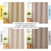 image:imageNICETOWN Semi Sheer Linen Burlap Curtains for Windows 96 inch Length 2 Panels Grommet Semi Sheer Balance Privacy Added with Light Filtering Vertical Drapes for BedroomLiving Room W55 x L96Angora