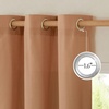 image:imageNICETOWN Semi Sheer Linen Burlap Curtains for Windows 96 inch Length 2 Panels Grommet Semi Sheer Balance Privacy Added with Light Filtering Vertical Drapes for BedroomLiving Room W55 x L96Burnt Orange
