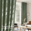 image:imageNICETOWN Semi Sheer Linen Burlap Curtains for Windows 96 inch Length 2 Panels Grommet Semi Sheer Balance Privacy Added with Light Filtering Vertical Drapes for BedroomLiving Room W55 x L96Forest Green