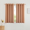 image:imageNICETOWN Semi Sheer Linen Burlap Curtains for Windows 96 inch Length 2 Panels Grommet Semi Sheer Balance Privacy Added with Light Filtering Vertical Drapes for BedroomLiving Room W55 x L96Burnt Orange