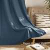 image:imageNICETOWN Semi Sheer Linen Burlap Curtains for Windows 96 inch Length 2 Panels Grommet Semi Sheer Balance Privacy Added with Light Filtering Vertical Drapes for BedroomLiving Room W55 x L96Navy Blue
