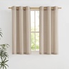 image:imageNICETOWN Semi Sheer Linen Burlap Curtains for Windows 96 inch Length 2 Panels Grommet Semi Sheer Balance Privacy Added with Light Filtering Vertical Drapes for BedroomLiving Room W55 x L96Taupe
