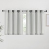 image:imageNICETOWN Semi Sheer Linen Burlap Curtains for Windows 96 inch Length 2 Panels Grommet Semi Sheer Balance Privacy Added with Light Filtering Vertical Drapes for BedroomLiving Room W55 x L96Grey