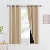 image:imageNICETOWN Full Shade Curtain Panel Energy Smart amp Noise Blocking Out Blackout Drape for Dining Room Window Thermal Insulated Guest Room Lined Window DressingSilver Gray 42 x 84 inchBiscotti Beige