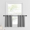image:imageNICETOWN Kitchen Tiers Curtains for Small Window Bathroom 52 W x 30 L  Peacock Teal Blackout Thermal Insulated Grommet Curtains for Basement Short RV Camper 2 PanelsSilver Grey