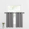 image:imageNICETOWN Kitchen Tiers Curtains for Small Window Bathroom 52 W x 30 L  Peacock Teal Blackout Thermal Insulated Grommet Curtains for Basement Short RV Camper 2 PanelsSliver Grey