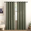 image:imageNICETOWN Semi Sheer Linen Burlap Curtains for Windows 96 inch Length 2 Panels Grommet Semi Sheer Balance Privacy Added with Light Filtering Vertical Drapes for BedroomLiving Room W55 x L96Lichen