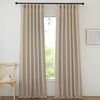 image:imageNICETOWN Semi Sheer Linen Burlap Curtains for Windows 96 inch Length 2 Panels Grommet Semi Sheer Balance Privacy Added with Light Filtering Vertical Drapes for BedroomLiving Room W55 x L96Hook Belt Camel