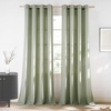 image:imageNICETOWN Semi Sheer Linen Burlap Curtains for Windows 96 inch Length 2 Panels Grommet Semi Sheer Balance Privacy Added with Light Filtering Vertical Drapes for BedroomLiving Room W55 x L96Greyish Green