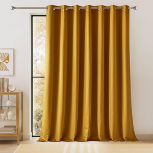 image:imageNICETOWN Full Shade Curtain Panel Energy Smart amp Noise Blocking Out Blackout Drape for Dining Room Window Thermal Insulated Guest Room Lined Window DressingSilver Gray 42 x 84 inchGold