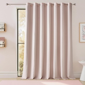 image:imageNICETOWN Full Shade Curtain Panel Energy Smart amp Noise Blocking Out Blackout Drape for Dining Room Window Thermal Insulated Guest Room Lined Window DressingSilver Gray 42 x 84 inchPink