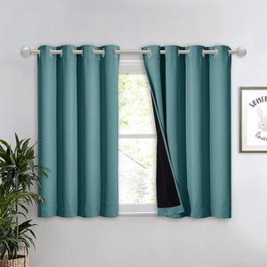 image:imageNICETOWN Full Shade Curtain Panel Energy Smart amp Noise Blocking Out Blackout Drape for Dining Room Window Thermal Insulated Guest Room Lined Window DressingSilver Gray 42 x 84 inchSea Teal