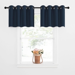 image:imageNICETOWN Kitchen Tiers Curtains for Small Window Bathroom 52 W x 30 L  Peacock Teal Blackout Thermal Insulated Grommet Curtains for Basement Short RV Camper 2 Panels1 Panel  Biscotti Beige